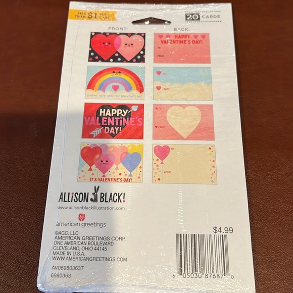 NWT American Greetings Valentine cards pack of 20 - Picture 2 of 2